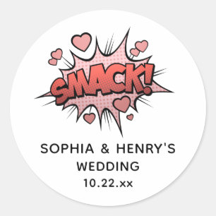 Cute Funny Classic Vintage Retro Wedding Classic Round Sticker
