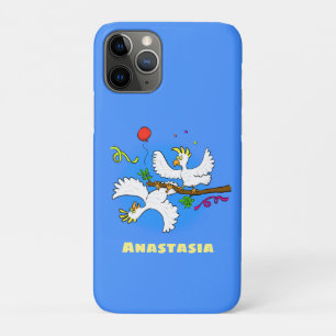 Cute funny cockatoo birds cartoon Case-Mate iPhone case