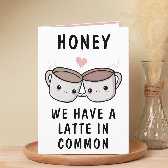 Cute Funny Coffee Cup Spouse Happy Birthday Thank You Card (Cute Funny Coffee Cup Spouse Happy Birthday Thank You Card)