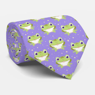 Cute Funny Colourful Frog Neck Tie