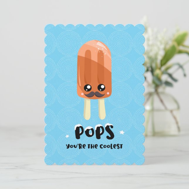 Cute Funny Coolest Popsicle Father's Day Card (Standing Front)