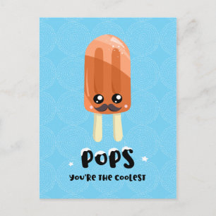 Cute Funny Coolest Popsicle Father's Day Postcard