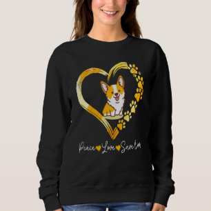 Cute Funny Corgi With Heart Save Lives Sweatshirt