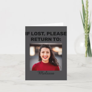 Cute Funny Couples Photo If Lost Please Return To  Card