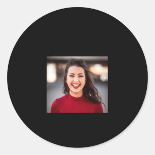 Cute Funny Couples Photo If Lost Please Return To Classic Round Sticker