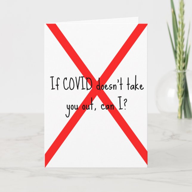 Cute, Funny Covid Valentine's Card (Front)