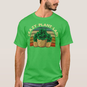 Cute Funny Crazy Plant Lady Planting Gardening T-Shirt