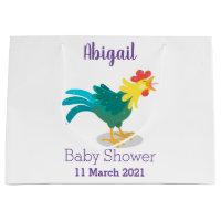 Cute funny crowing rooster cartoon illustration