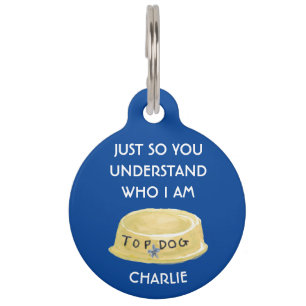Cute Funny Custom Personalized Name Pet Tag