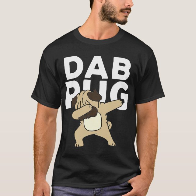 Cute Funny Dabbing Pug Dog Dab Classic  458 T-Shirt (Front)