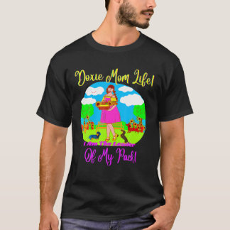 CUTE FUNNY DACHSHUND PUN DOXIE MOM LIFE LEADER OF T-Shirt