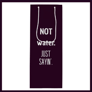 Cute Funny Dark Red Wine Coloured Wine Gift Bag