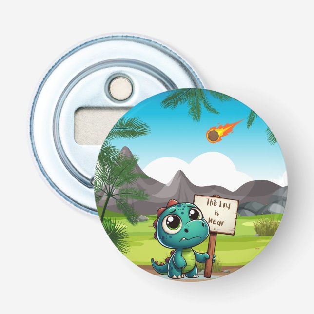 cute, funny dinosaur bottle opener (Front)