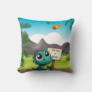 cute, funny dinosaur cushion