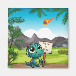 cute, funny dinosaur magnet