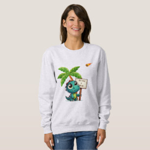 cute, funny dinosaur sweatshirt