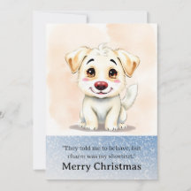 Cute Funny Dog Christmas Card