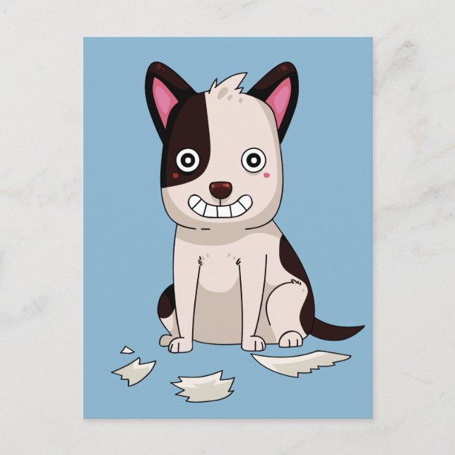 Cute  & Funny Dog custom colour postcard (Front)
