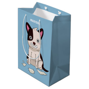 Cute & Funny Dog custom name & colour gift bag