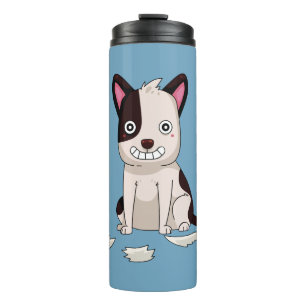 Cute  & Funny Dog custom name, text & colour Thermal Tumbler