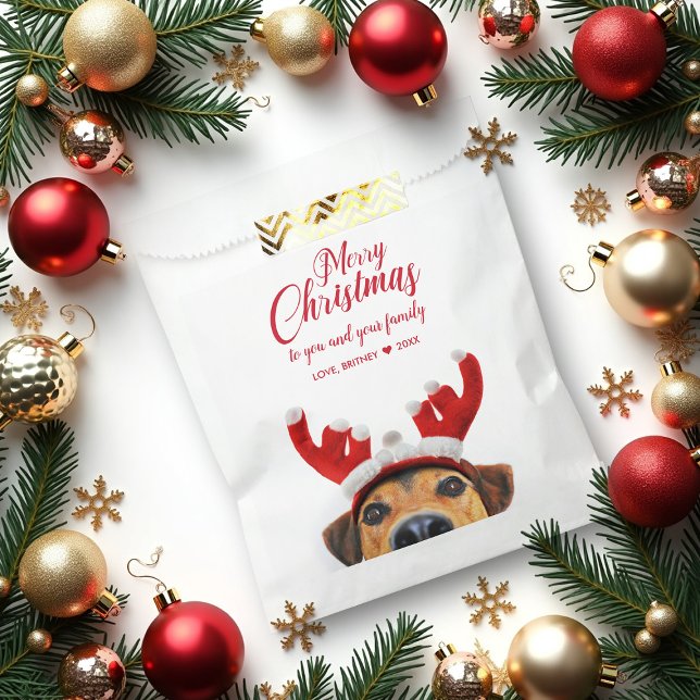 Cute Funny Dog Reindeer Antler Headband Christmas  Favour Bags (Creator Uploaded)