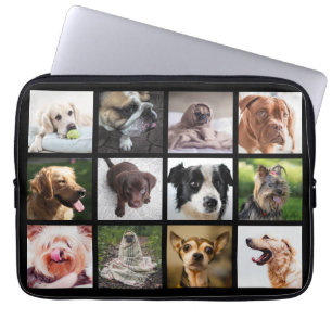 Cute & Funny Dogs Photo Collage laptop sleeves