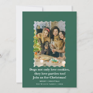 Cute Funny Dogs Saying Christmas Holiday Card 