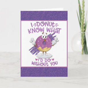 Cute Funny Doughnut Doughnut Thank You Card