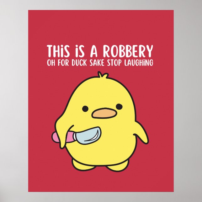  Cute Funny Duck Duckling Quote Saying Poster (Front)