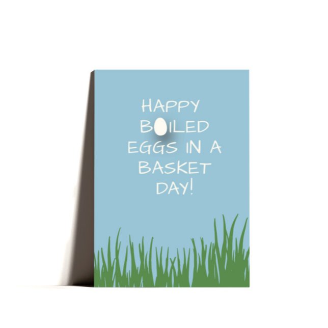 Cute Funny Easter Egg Folded Holiday Card (Creator Uploaded)