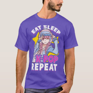 Cute Funny Eat Sleep KRepeat Korean Music T-Shirt