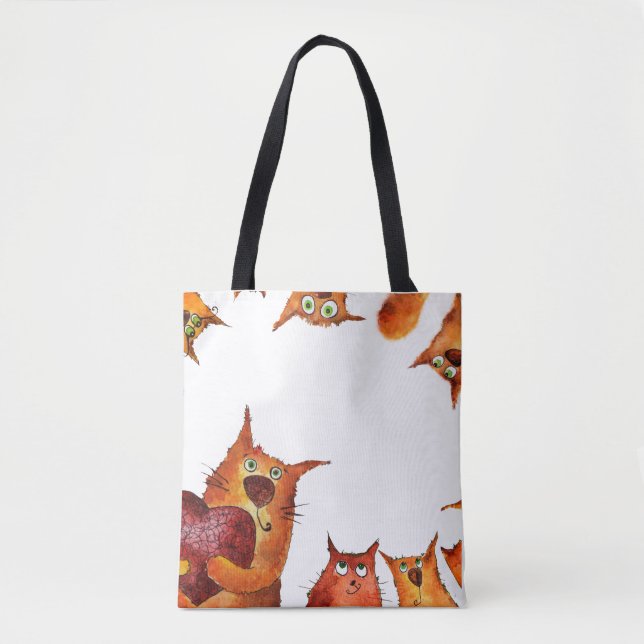 Cute Funny Emokitten  Basic Classic Tote Bag (Front)