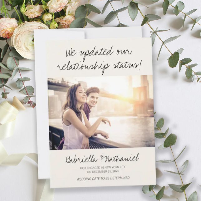 Cute Funny Engagement Photo Announcement  (Creator Uploaded)