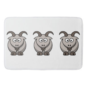 Cute Funny Farm Yard Goat Bath Mat