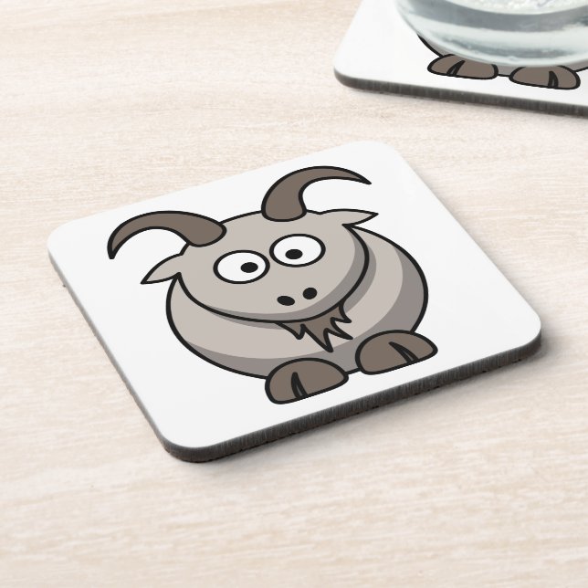 Cute Funny Farm Yard Goat  Coaster (Left Side)