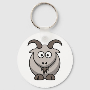 Cute Funny Farm Yard Goat Key Ring