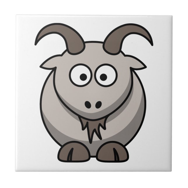 Cute Funny Farm Yard Goat  Tile (Front)