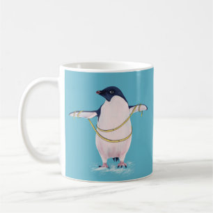 Cute Funny Fat Penguin On Diet Coffee Mug