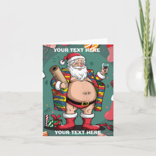 Cute funny father christmas invitation