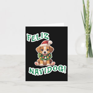 Cute Funny Feliz Navidad Navidog Dog Lover Christm Card