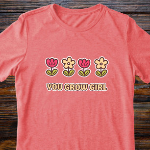 Cute Funny Flower Girl Power Inspirational Womens  Tri-Blend Shirt