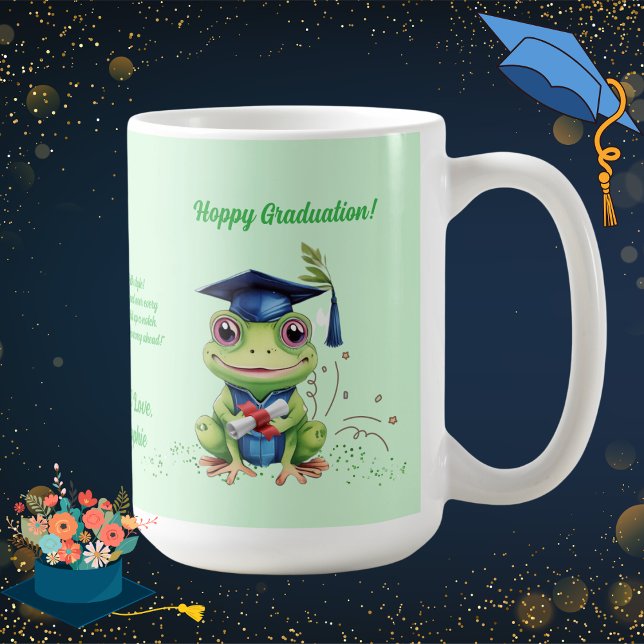 Cute Funny Frog Photo Message Graduation Gift  Coffee Mug (Creator Uploaded)