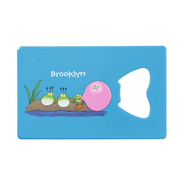 Cute funny frogs bubblegum cartoon illustration (Front (Horizontal))