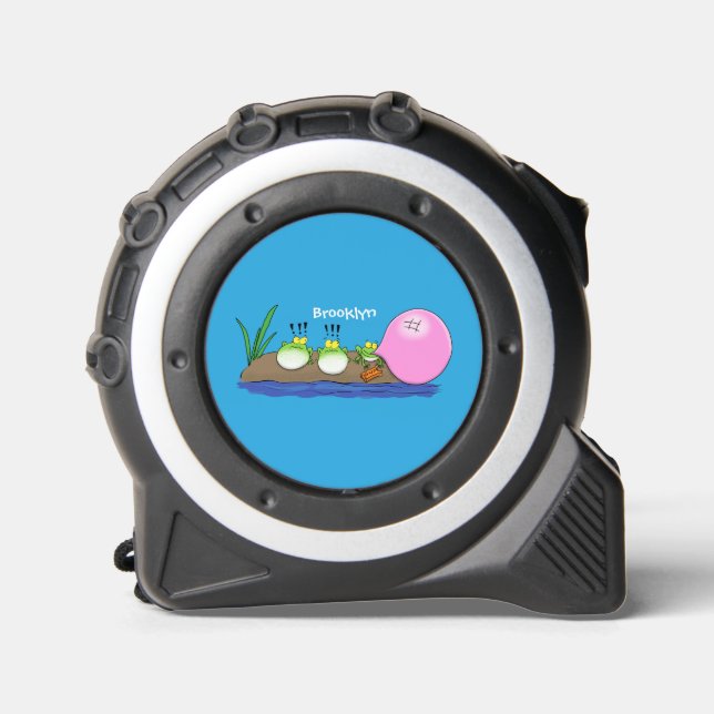 Cute funny frogs bubblegum cartoon illustration 1 (Front)