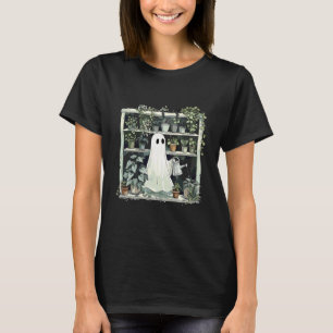 Cute Funny Ghost Boo Gardening Gardener Plants Hal T-Shirt