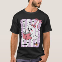 Cute Funny Ghost Book Reading Preppy Halloween 