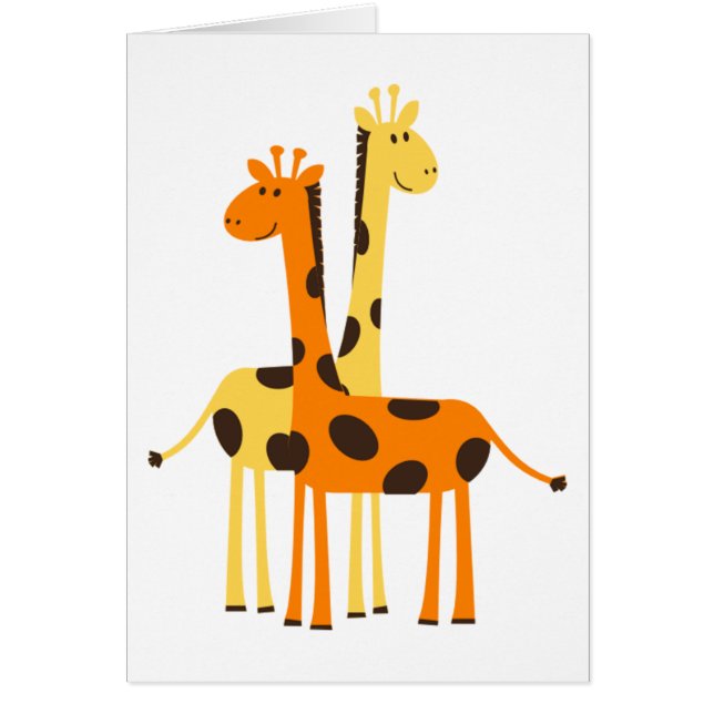 Cute Funny Giraffe Pair (Front)