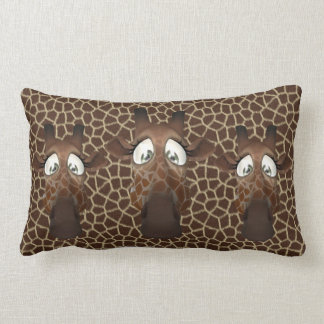 Cute Funny Giraffes Animal Fur Pattern Lumbar Cushion