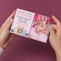 Cute Funny | Girls Photo Birthday Invitation