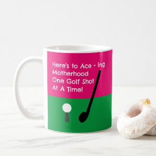 Cute Funny Golfing Pink First Mother's day Coffee Mug